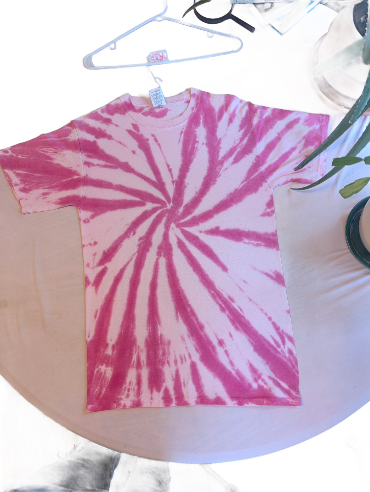 Pink Pinwheel Spiral Tie-Dye Tee