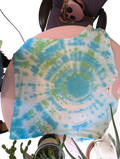 Blue & Teal Watercolor Bullseye Tie-Dye Tee – 6X