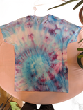 Aqua Spiral Tie-Dye Tee