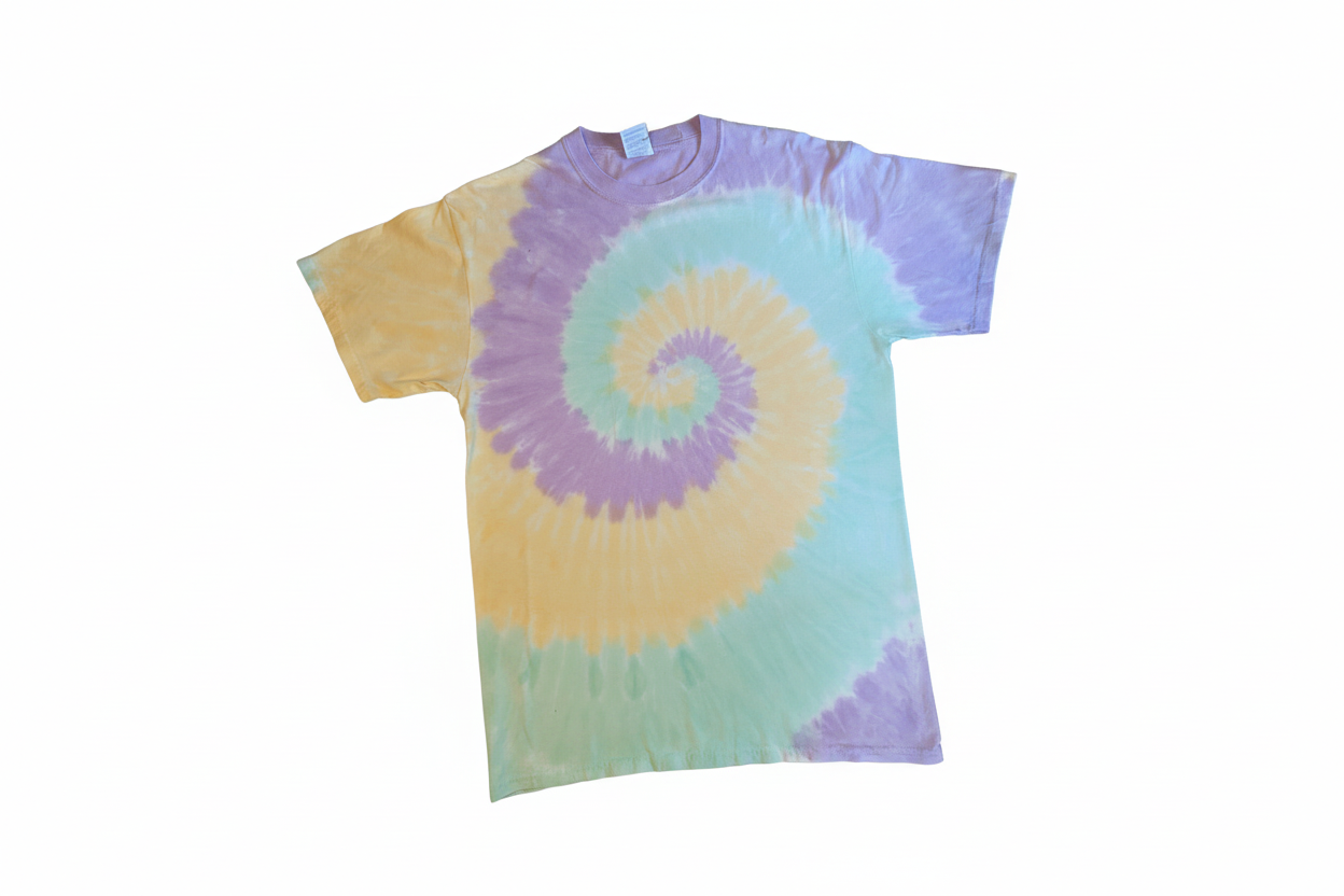 Tie-Dye Pinwheel Tee - Rust, Coral & Slate