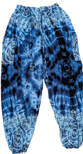 Black & Aqua Mandala Spiral Thai Yoga Pants – Hand Selected in Thailand