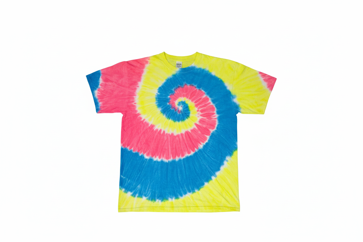 เสื้อยืดมัดย้อมลายก้นหอย