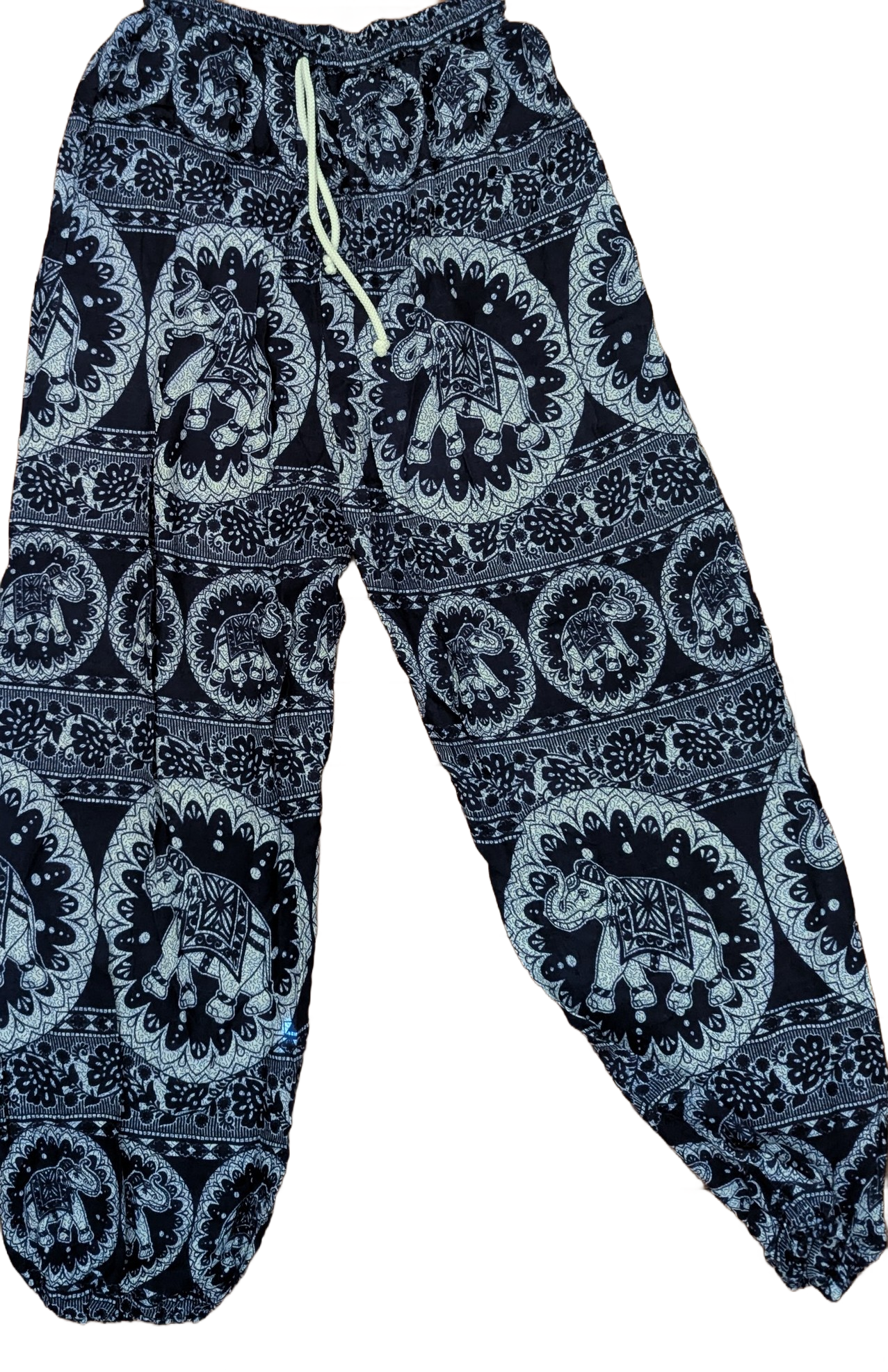 Burgundy & Cream Elephant Stripe Thai Dance Pants – Hand Selected in Thailand