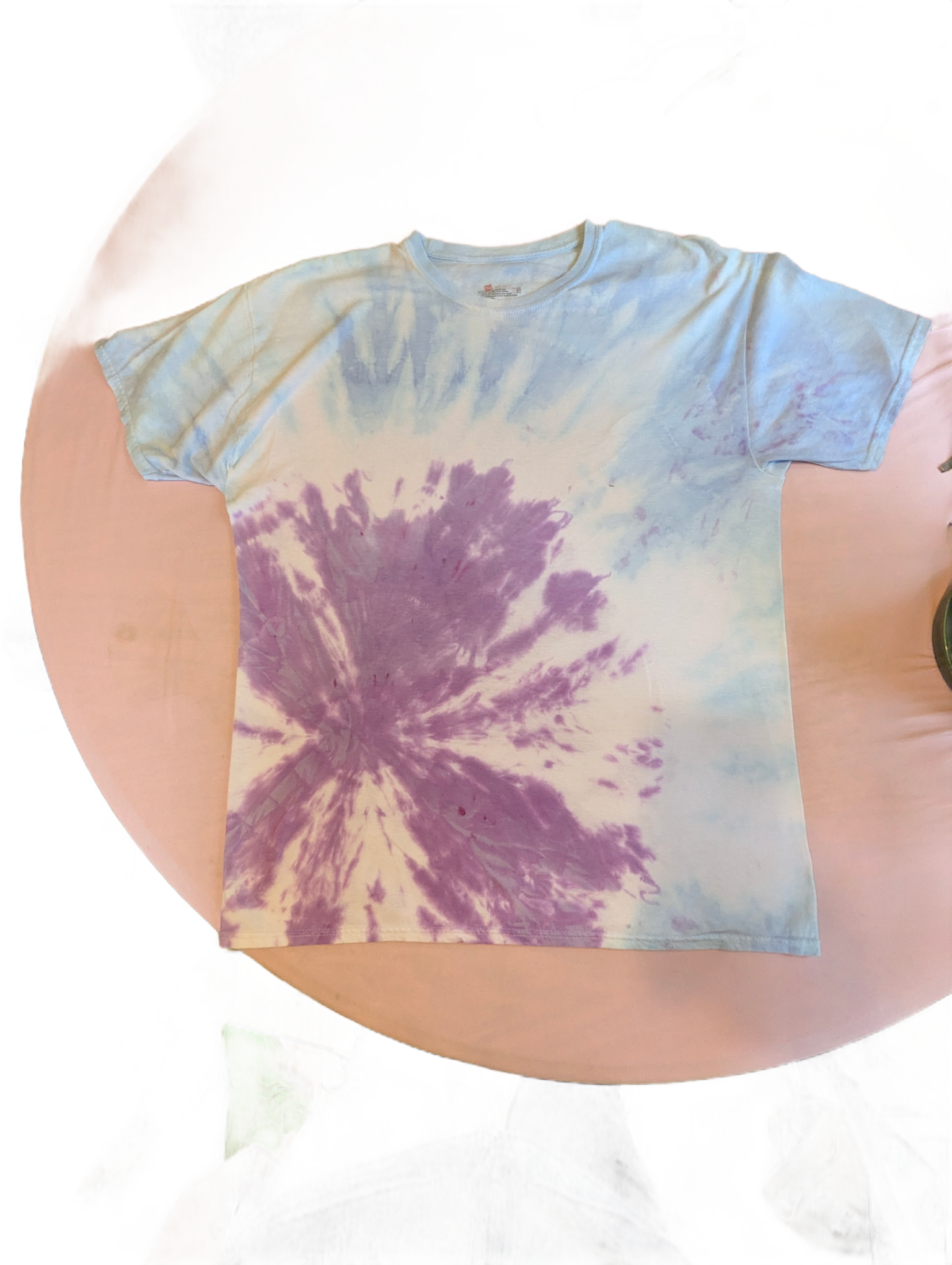 Sky Blue & Purple Starburst Tie-Dye Tee