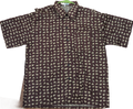 Dark Brown Elephant Print Thai Silk Shirt – Hand Selected in Thailand
