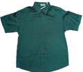 Forest Green Thai Silk Jacquard Short Sleeve Shirt – Hand Selected in Thailand