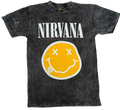 Nirvana Acid Wash Large Smiley Face T-Shirt