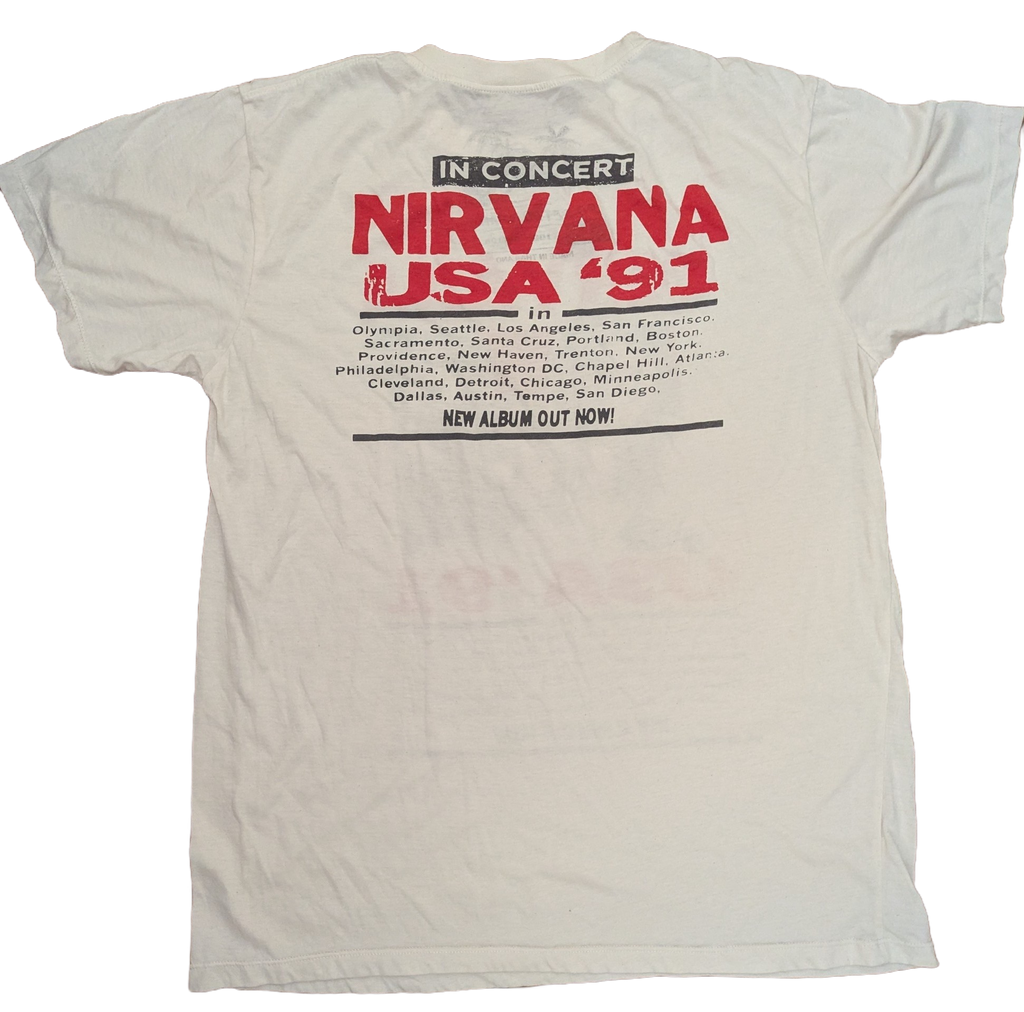Nirvana USA '91 In Concert Tour T-Shirt – White