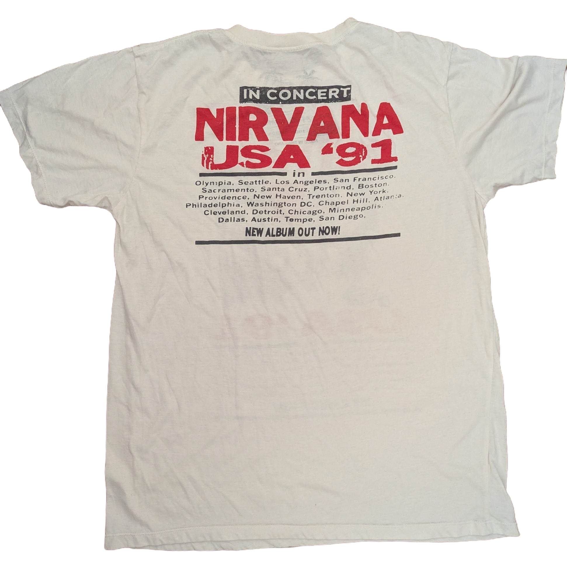 Nirvana USA '91 In Concert Tour T-Shirt – White