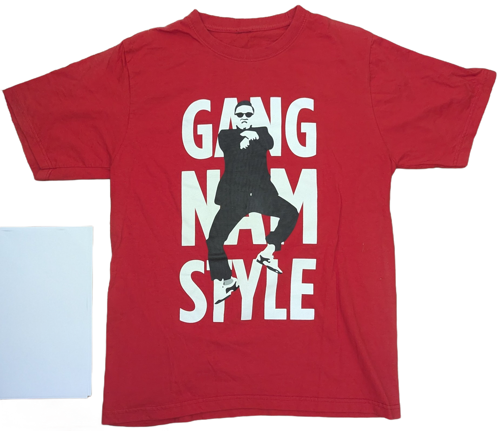 PSY Gangnam Style Red T-Shirt – Front & Back Graphic