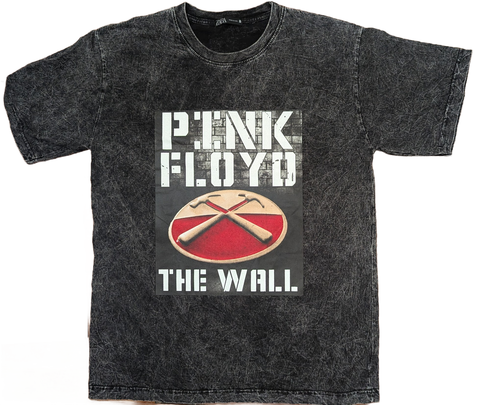 Pink Floyd The Wall Acid Wash T-Shirt – Charcoal