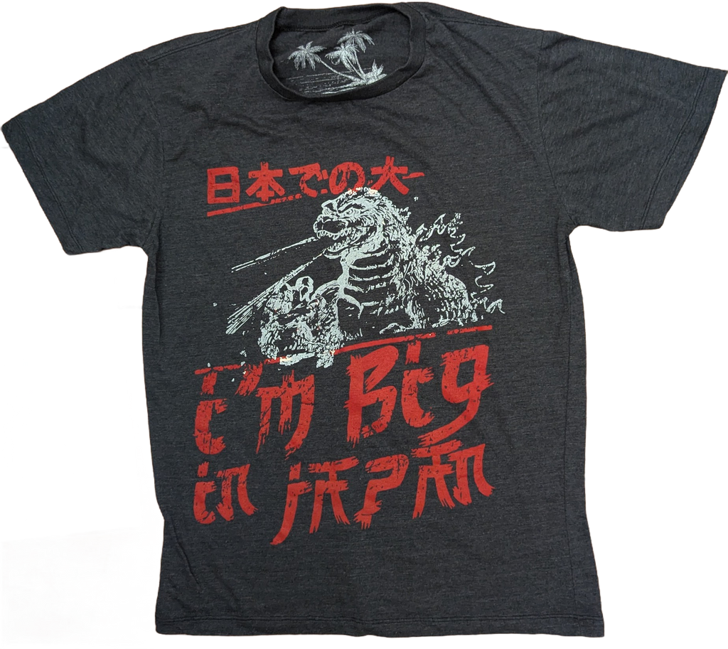 Godzilla "I'm Big in Japan" T-Shirt – Charcoal