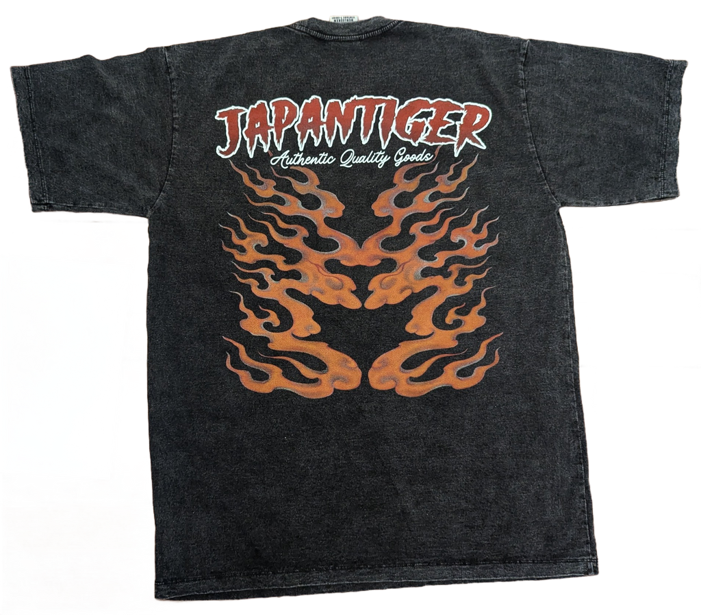 Japan Tiger "Authentic Quality Goods" Acid Wash T-Shirt – Charcoal