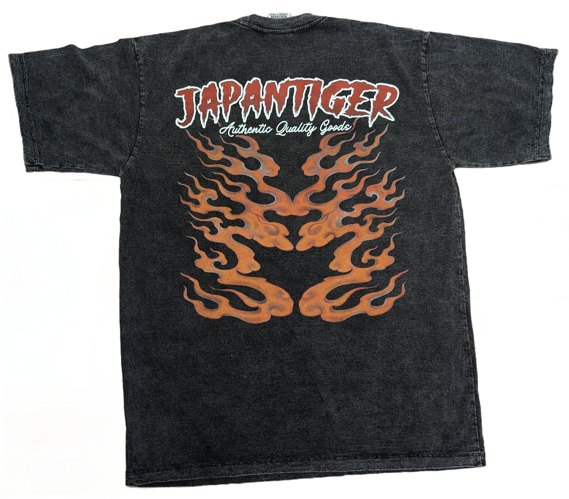 Japan Tiger "Authentic Quality Goods" Acid Wash T-Shirt – Charcoal