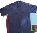 เสื้อเชิ้ตแขนสั้นผ้าไหมไทย – สีแดงเบอร์กันดีและโทนไวน์