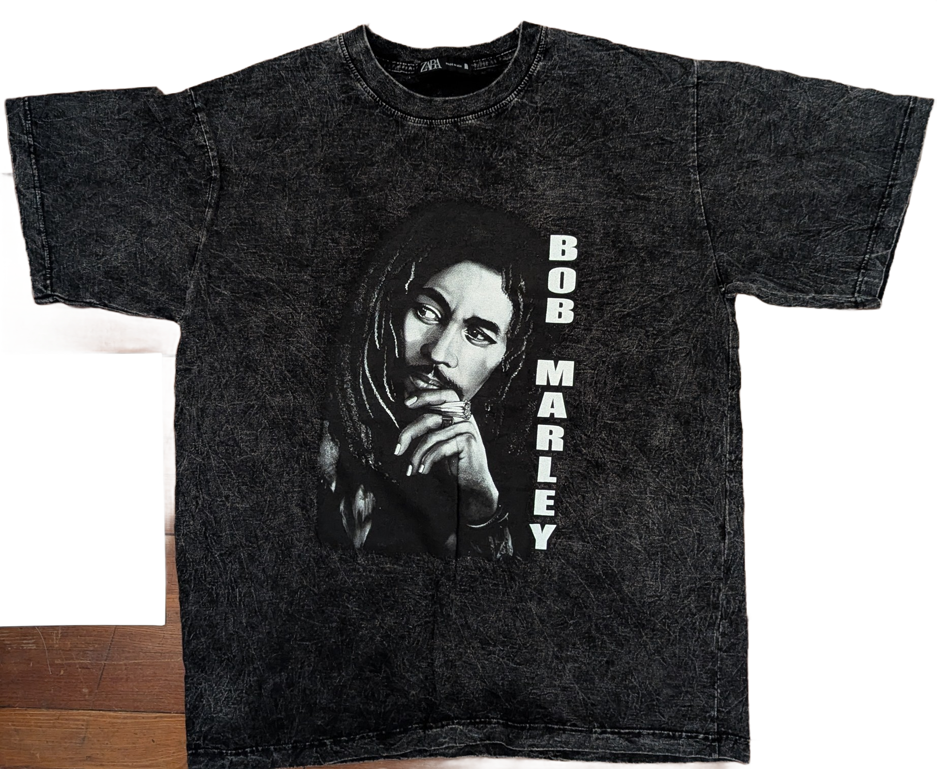 Bob Marley Acid Wash T-Shirt – Charcoal