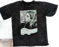 Kurt Cobain B&W Photo Acid Wash T-Shirt – Charcoal