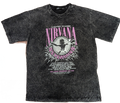 Nirvana Nevermind Australia Tour Acid Wash T-Shirt – Charcoal