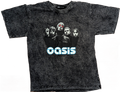 Oasis Band Photo Acid Wash T-Shirt – Charcoal