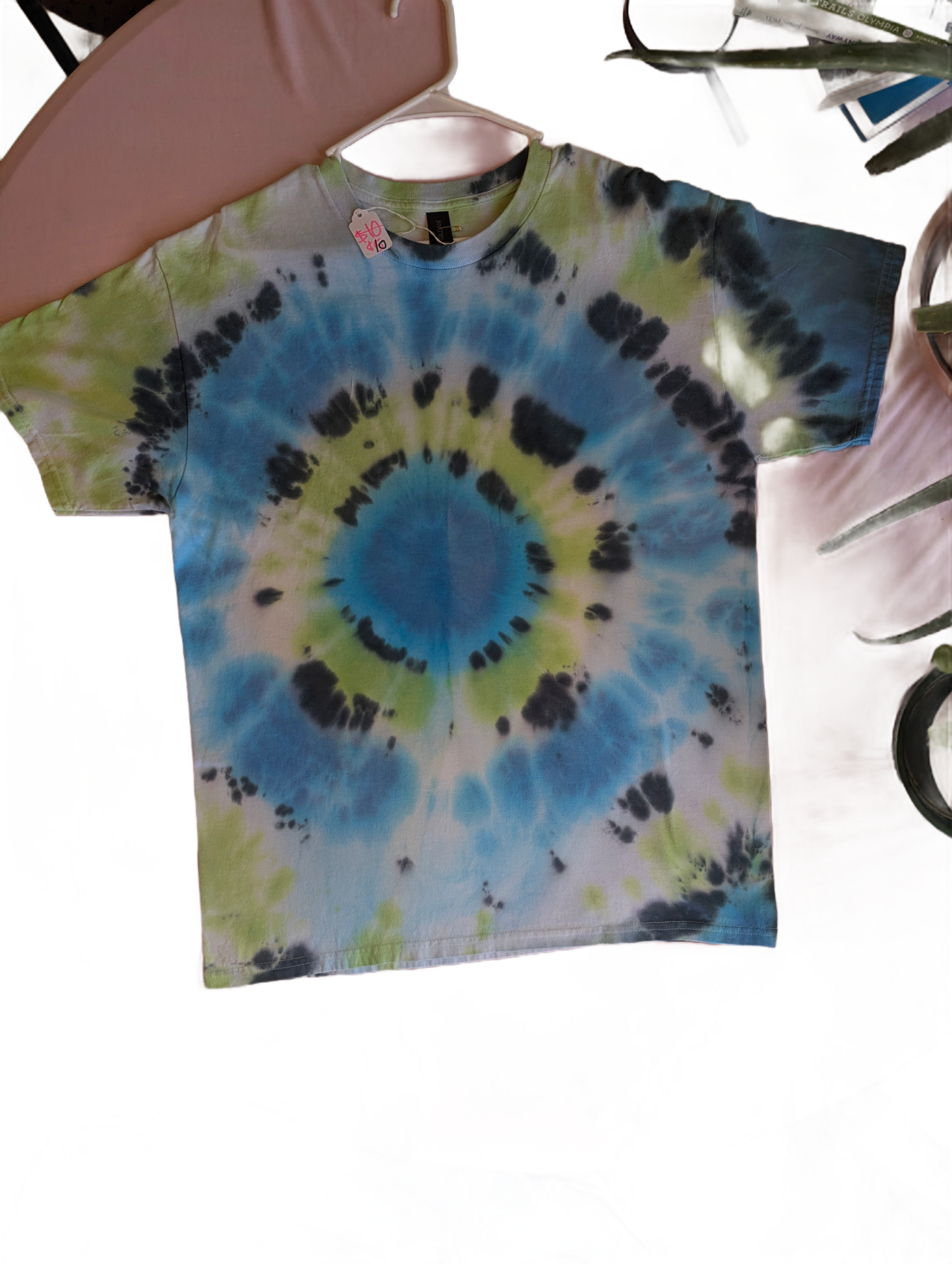 Blue & Green Bullseye Tie-Dye Tee