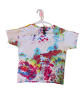 Ice Dye Boxy Tee - Crimson, Teal & Lime