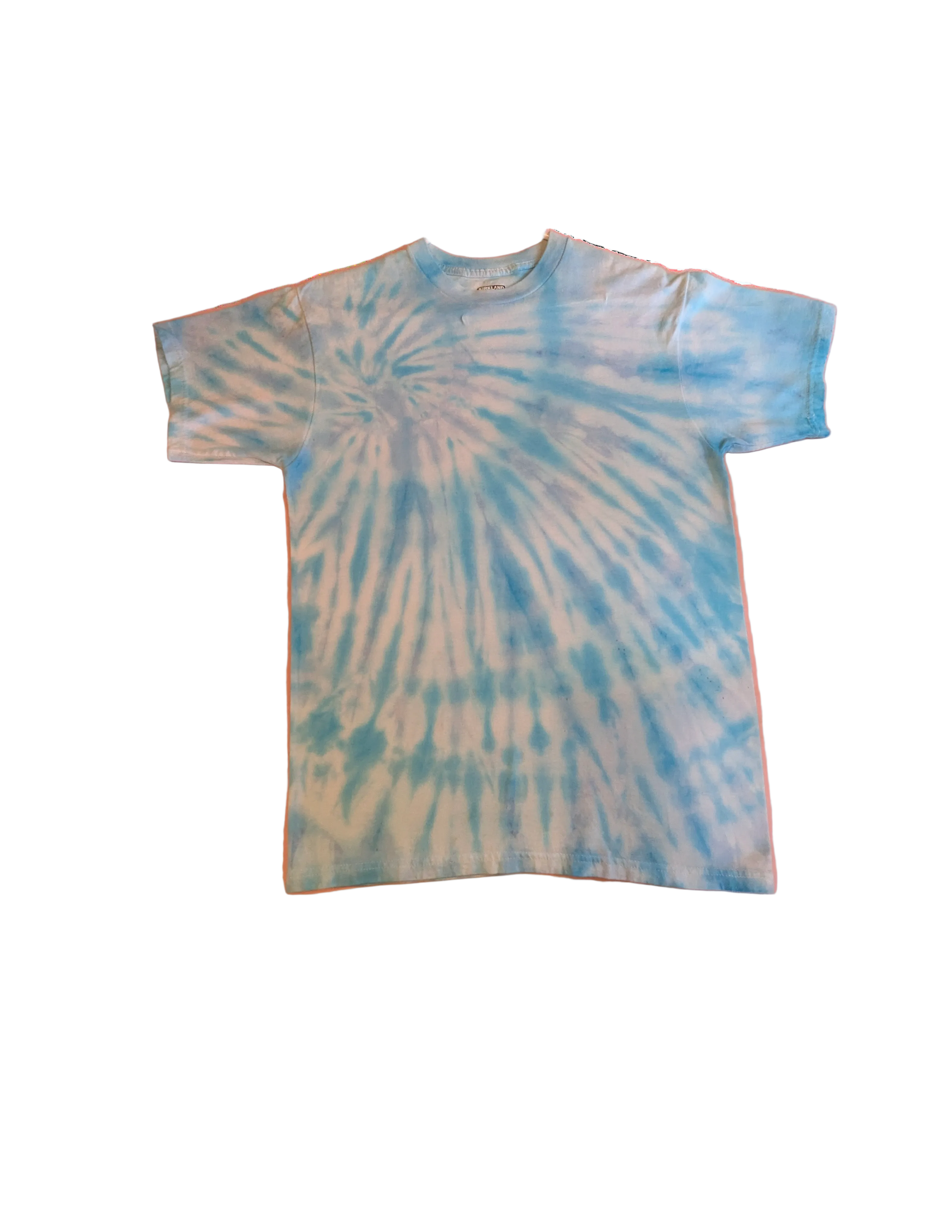 Tie-Dye Spiral Tee - Sky Blue & White