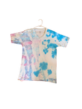 Ice Dye Watercolor Tee - Pink & Blue Splatter