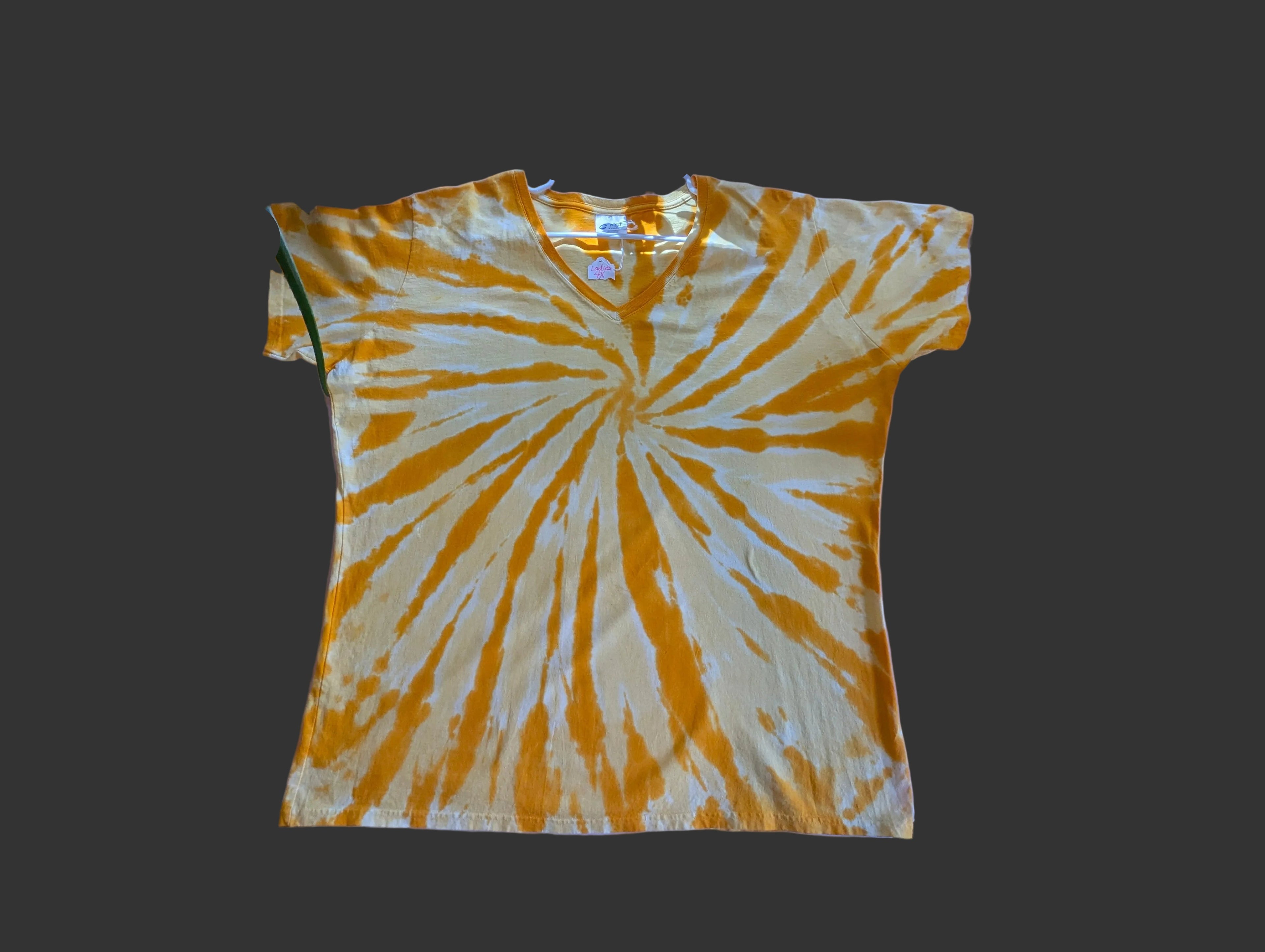 Golden Spiral Tie-Dye Crop Top