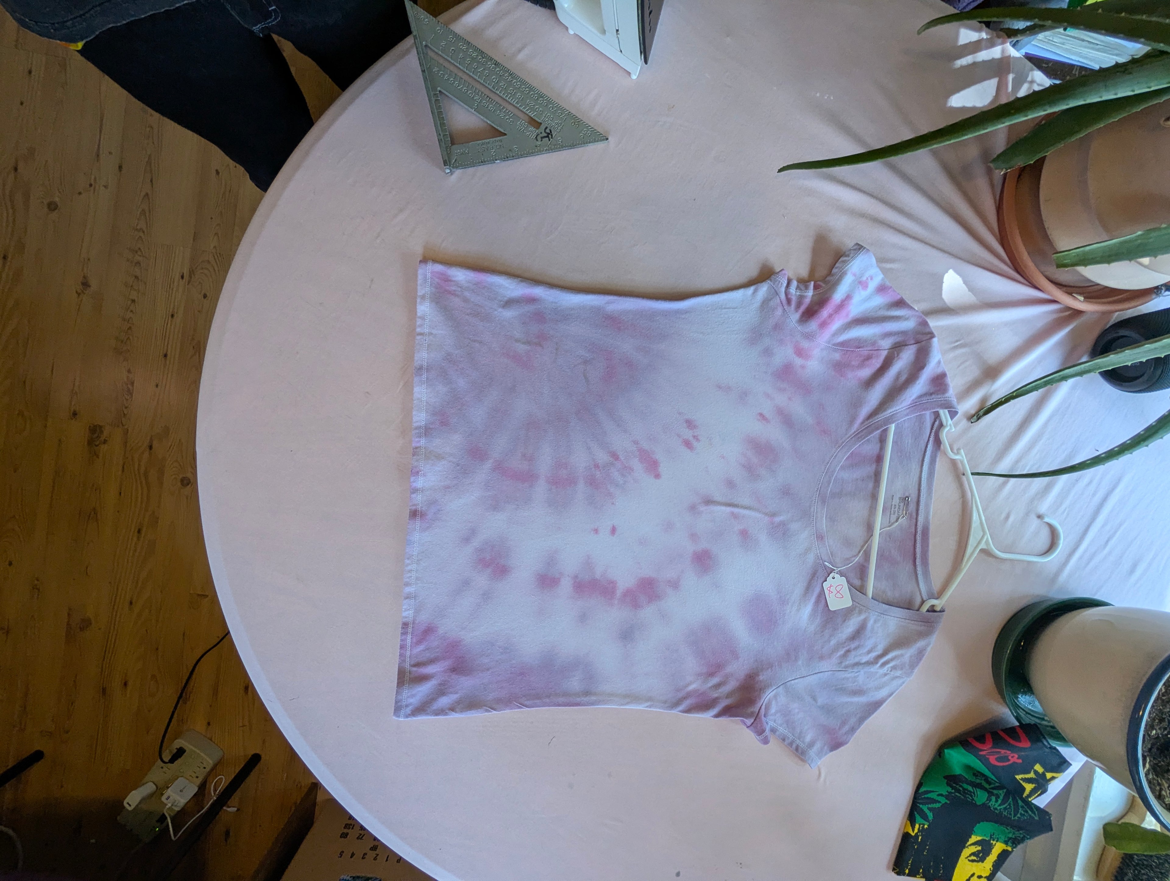 Purple Multi-Color Splatter Tie-Dye Tee
