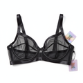Savage X Fenty black sheer mesh underwire bra
