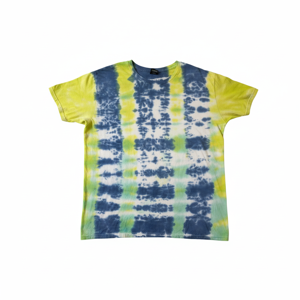 Navy & Yellow-Green Stripe Tee