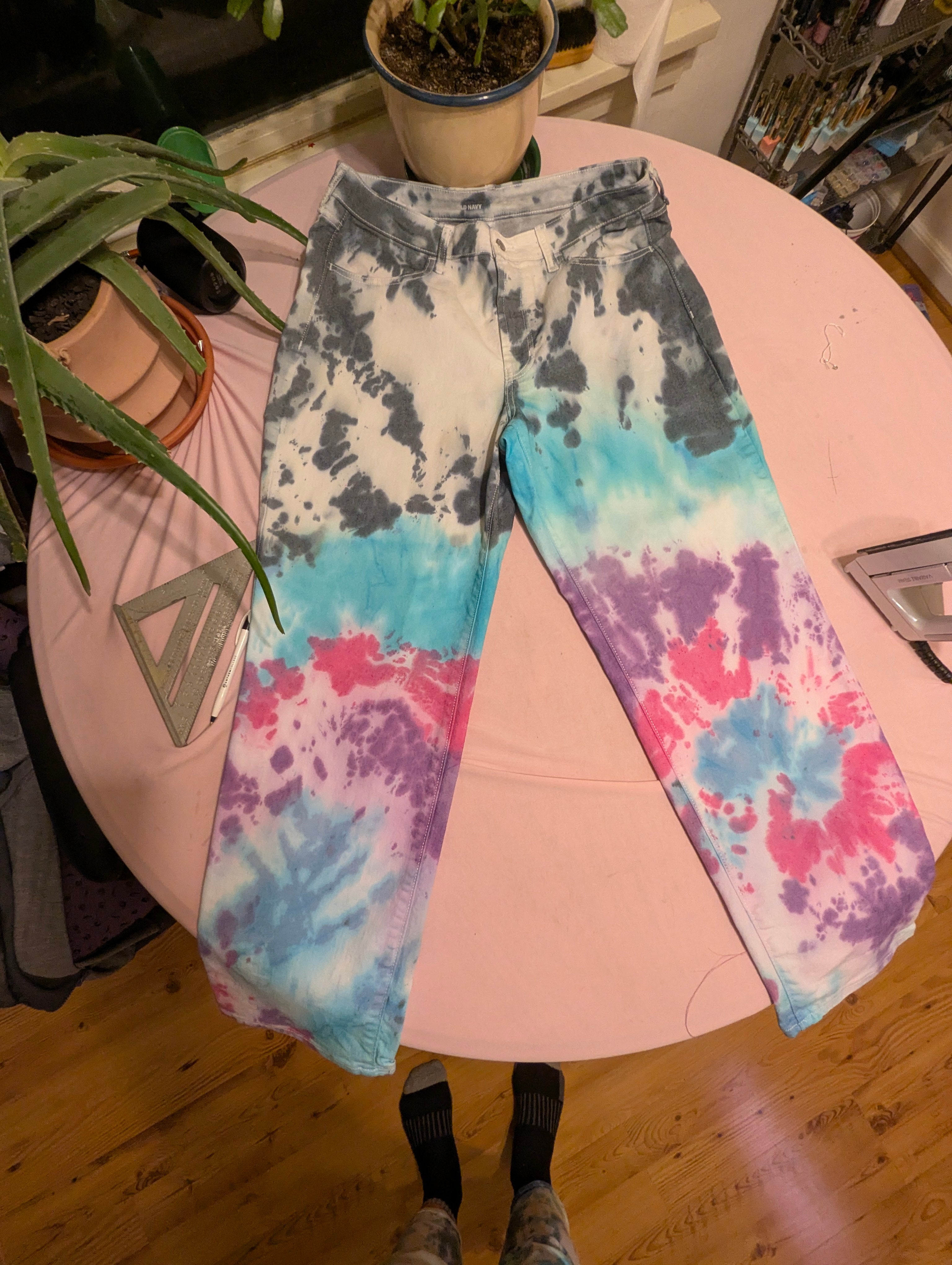 Tie-Dye Jeans No. 2 – Blue, Pink & Purple