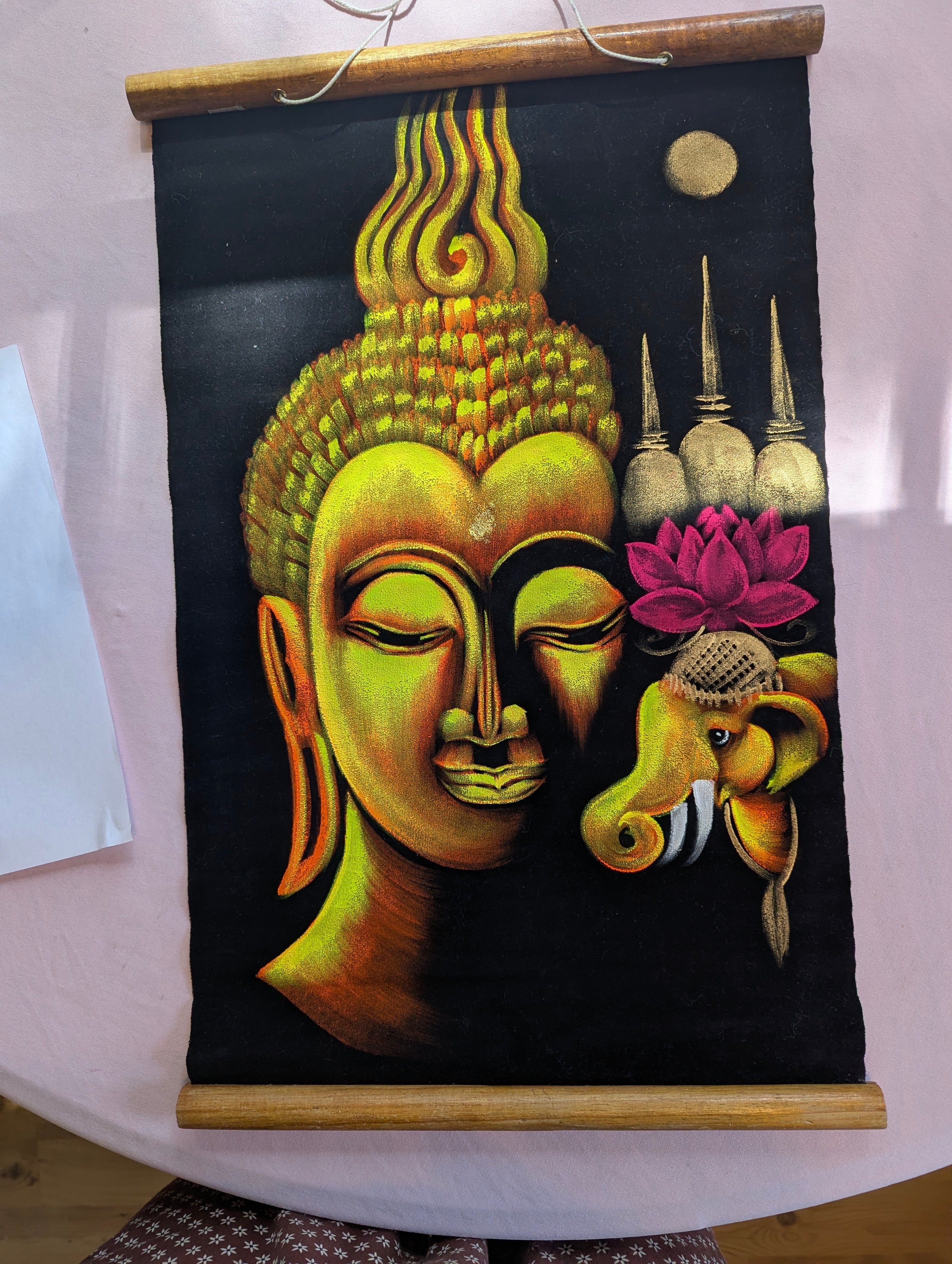 Buddha & Ganesh Wall Scroll