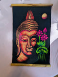 ภาพวาดพระพุทธรูปและช้างแบบม้วนของไทย